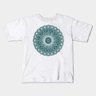 Mandala (dark teal) Kids T-Shirt